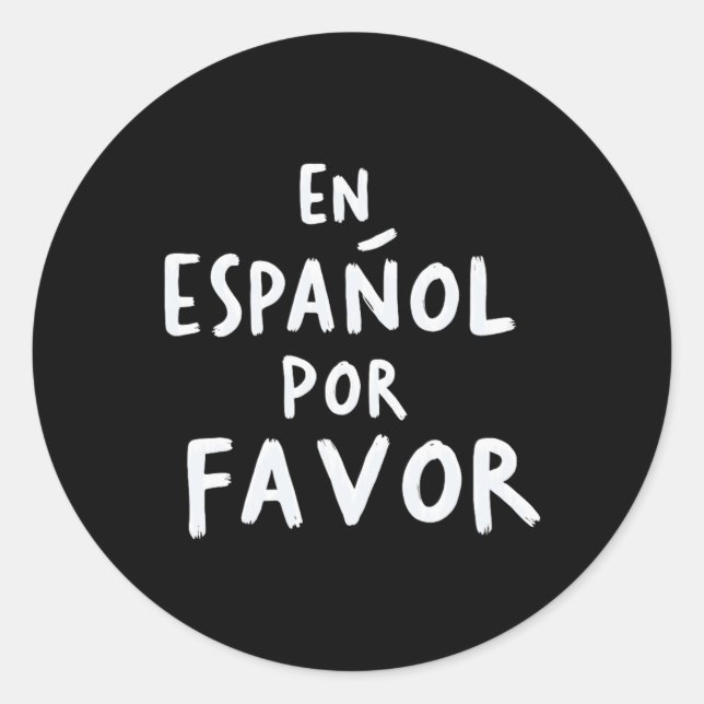 Sticker Rond En Espagnol S'il Vous Plaît Professeur d'espagnol  (Devant)