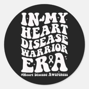 Sticker Rond En Février Nous Portons Red Heart Disease Awarenes