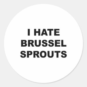 Sticker Rond En Haut Qui Dit - Je Déteste Bruxelles Épouse Drôl