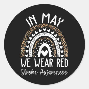 Sticker Rond En Mai, Nous Portons Le Mois De Sensibilisation À