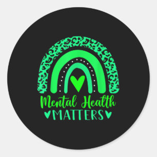 Sticker Rond En Mai, Nous Portons Le Vert Pour La Sensibilisati