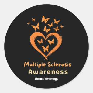Sticker Rond En Mars, Nous Portons Une Sclérose Multiples Orang