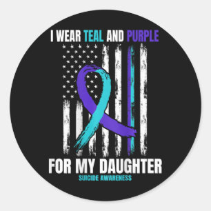 Sticker Rond En Mémoire De La Fille Sensibilisation Au Suicide 