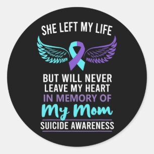 Sticker Rond En Mémoire De Maman Prévention Du Suicide