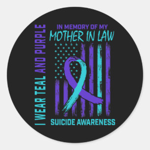 Sticker Rond En Mémoire De Mère En Droit Sensibilisation Au Sui