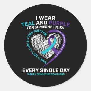 Sticker Rond En Mémoire De Mon Fils Maman Papa Suicide Préventi