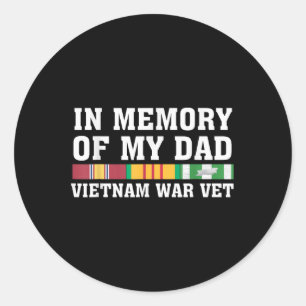 Sticker Rond En Mémoire De Mon Père Vietnam Vétérinaire Famille