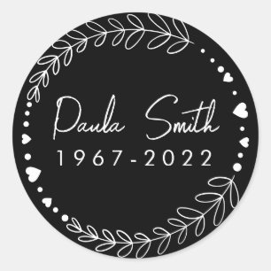 Sticker Rond En Mémoire De. Vous serez chèrement raté.