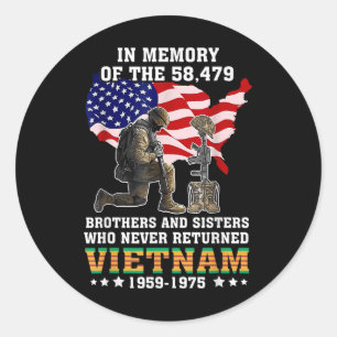 Sticker Rond En Mémoire Du Stand Vétérinaire Du Vietnam 58479 P
