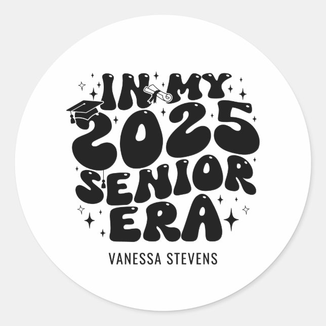 Sticker Rond En Mon Ère Senior 2025 (Devant)