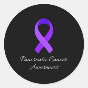 Sticker Rond En novembre, nous portons du violet pour la sensib