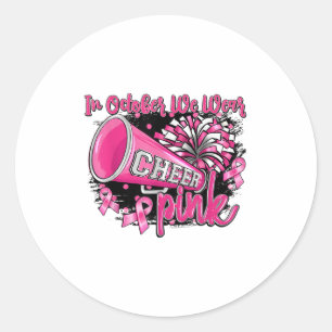 Sticker Rond En Octobre Nous Portons Nk Football Cancer Du Sein