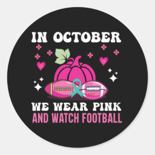 Sticker Rond en octobre, nous portons une sensibilisation au ca