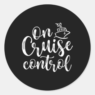 Sticker Rond En pilotage automatique Vacances d'été Voyage Humo