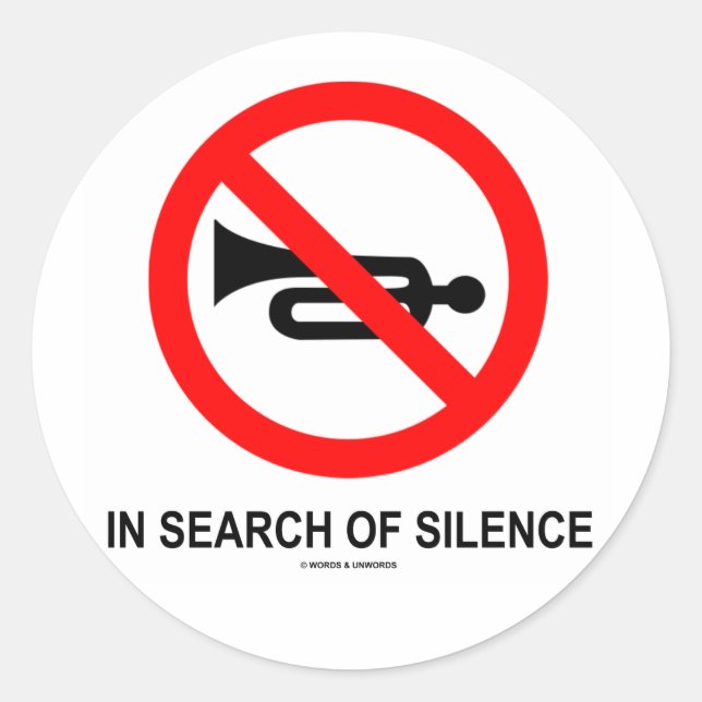 Sticker Rond En Recherche De Silence (Signal) (Devant)
