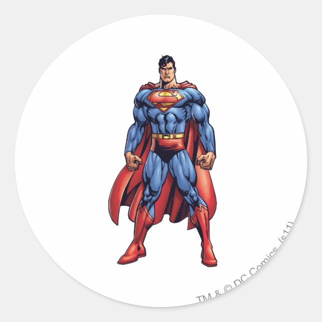 Sticker Rond En regardant droit sur (Devant)