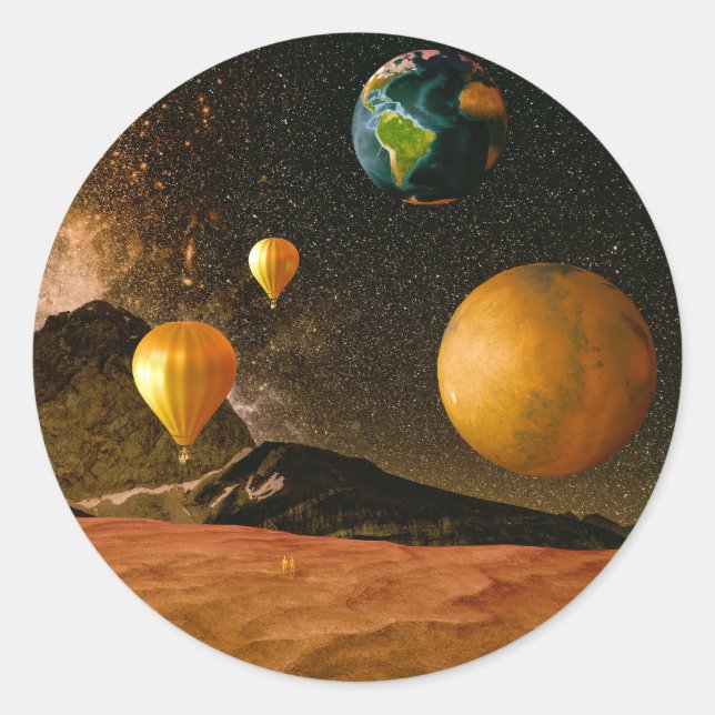 Sticker Rond En route (Devant)
