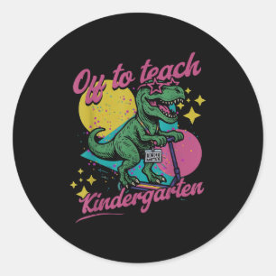 Sticker Rond En route pour enseigner aux élèves de maternelle p
