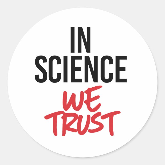 Sticker Rond En Science we (Devant)