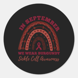 Sticker Rond En Septembre, Nous Portons La Cellule De Faucille