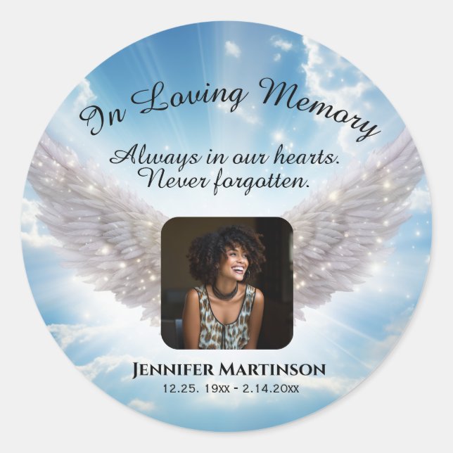 Sticker Rond En souvenir affectueux  (Devant)