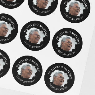 Sticker Rond En Souvenir Mémorial Photo