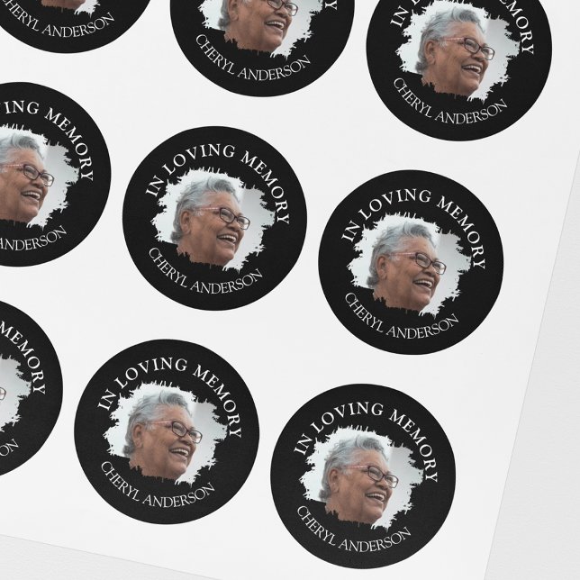 Sticker Rond En Souvenir | Mémorial Photo (Créateur téléchargé)