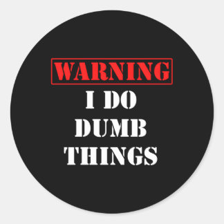 Sticker Rond En Tant Qu'Avertissement Comique, Je Fais Des Chos