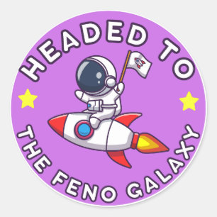 Sticker Rond En Tête À L'Autocollant Feno Galaxy
