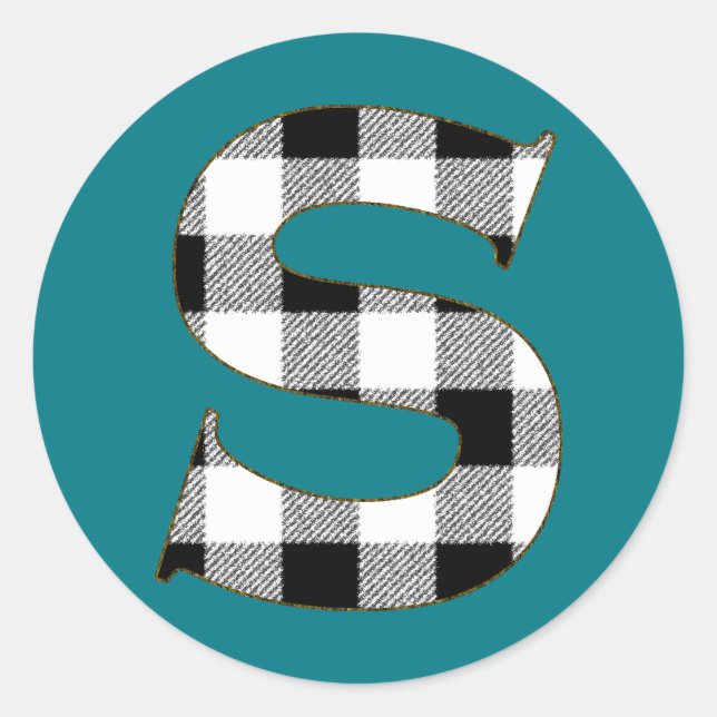 STICKER ROND EN VICHY S (Devant)