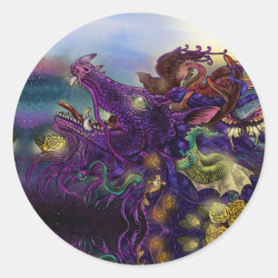 Sticker Rond Enchantage de dragon