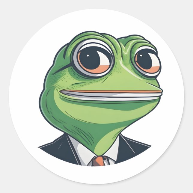 Sticker Rond Enchanter l'art de la grenouille : plonger dans Wh (Devant)