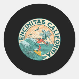 Sticker Rond Encinitas Californie