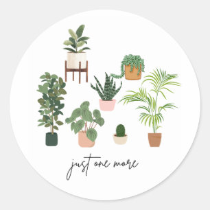 Sticker Rond Encore un amoureux des plantes, amoureux des plant