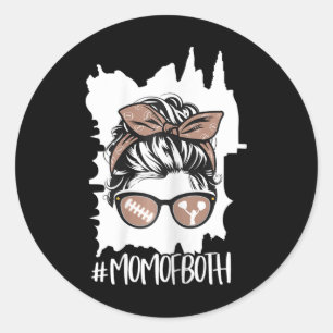 Sticker Rond Encourage Maman Footll Fils Cheerleading Fille Enc
