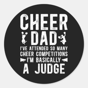 Sticker Rond Encourage Papa Sicalement Un Juge Papa D'Une Pom-P