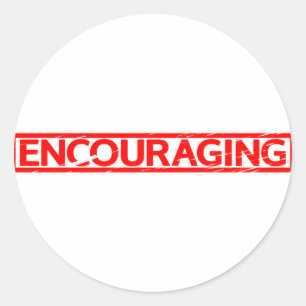 Sticker Rond Encouragement du timbre