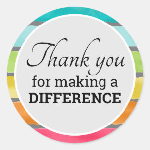 Sticker Rond Encourager Le Merci À Faire Une Différence