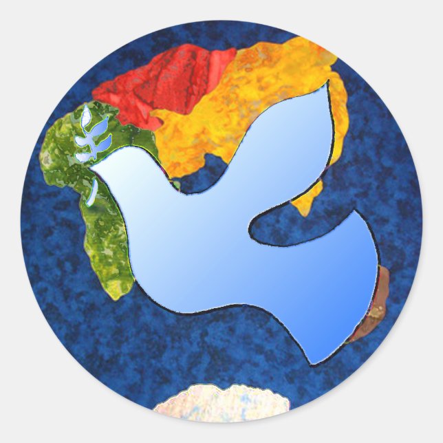 Sticker Rond Encourager les faiseurs de paix de demain (Devant)