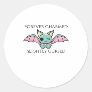 Sticker Rond Encre Whimsigoth – Forêts Mystiques, Lunes & Magie