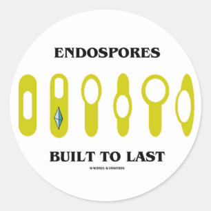Sticker Rond Endospores a construit pour durer (l'attitude