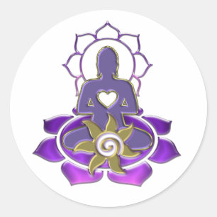 Sticker Rond énergie BUDDHA faites votre propre arrière - pla