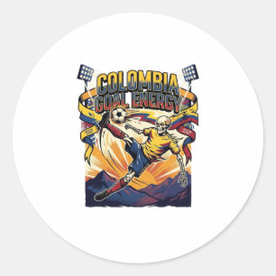 Sticker Rond Énergie de but Colombie Skeleton Striker Nations C