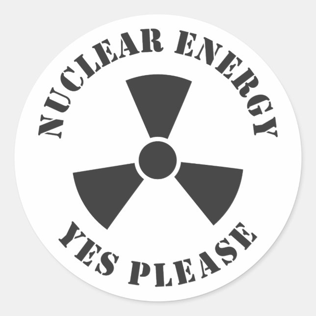 Sticker Rond Énergie nucléaire, oui, s'il vous plaît, énergie n (Devant)