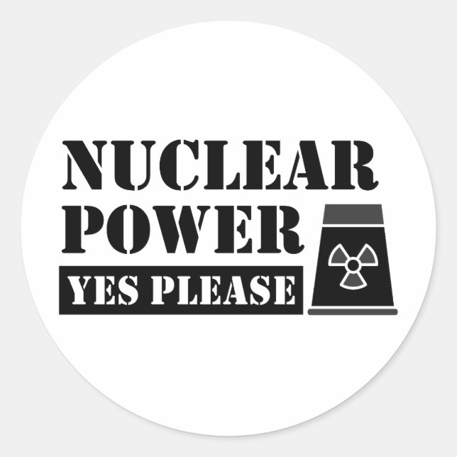 Sticker Rond Énergie nucléaire Oui Veuillez faire une déclarati (Devant)