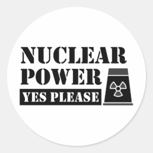 Sticker Rond Énergie nucléaire Oui Veuillez faire une déclarati