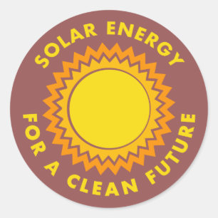 Sticker Rond Énergie Solaire Pour Un Avenir Propre