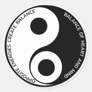 Sticker Rond Énergies Opposées, Créer un équilibre Yin Yang