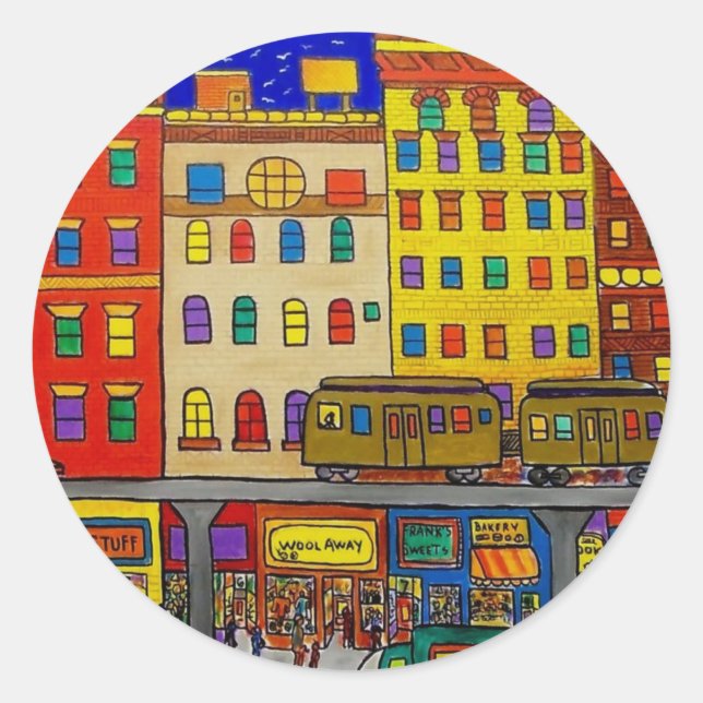 Sticker Rond Enfance Bronx 6 par Piliero (Devant)