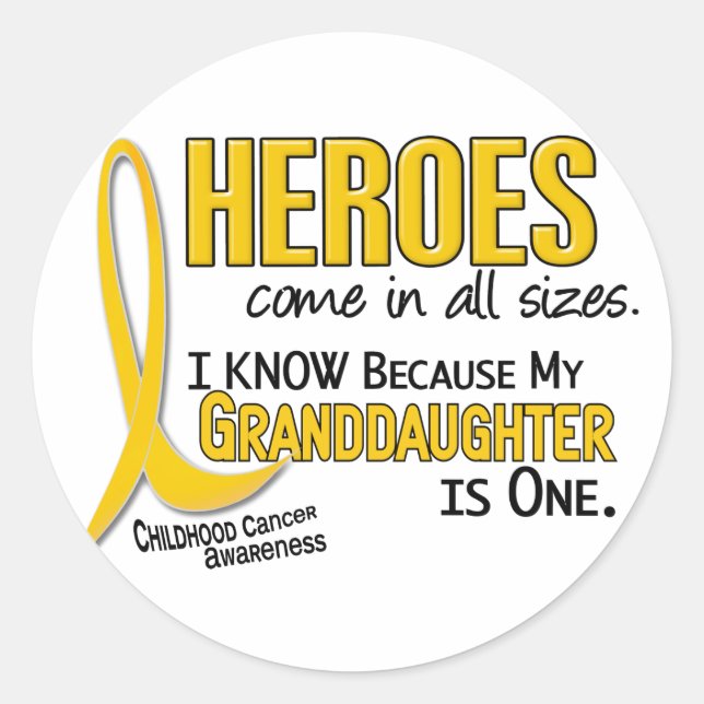 Sticker Rond Enfance Cancer Heroes Toutes tailles 1 Petite-fill (Devant)